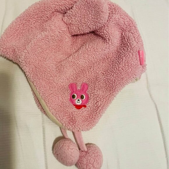 Mikihouse hot biscuits Polar fleece bunny hat - Picture 2 of 3